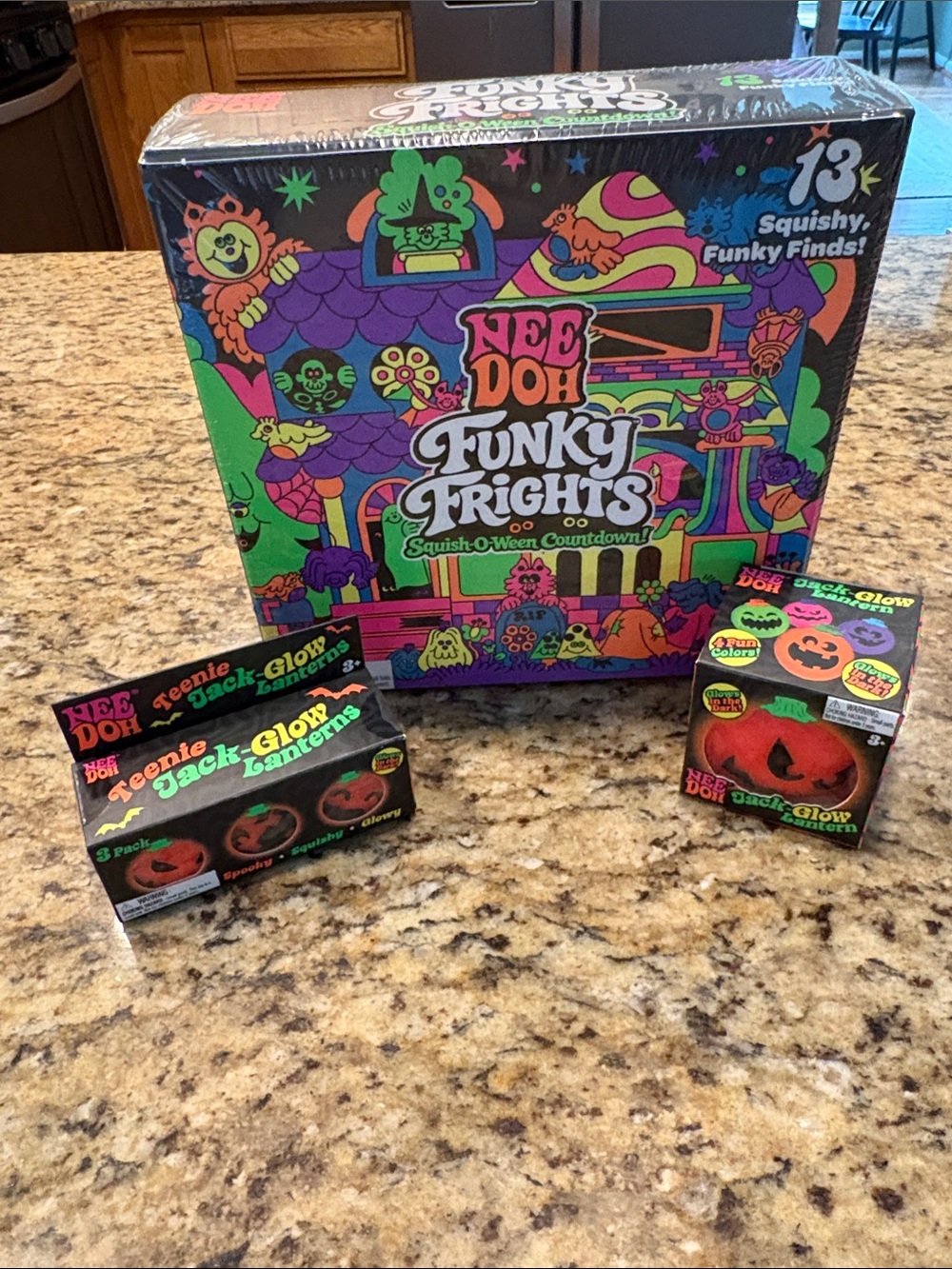 Needoh Halloween bundle Funky Frights , Jack glow lantern, teenie jack oh glow
